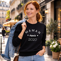 Sweatshirt femme personnalisable "maman depuis ..."