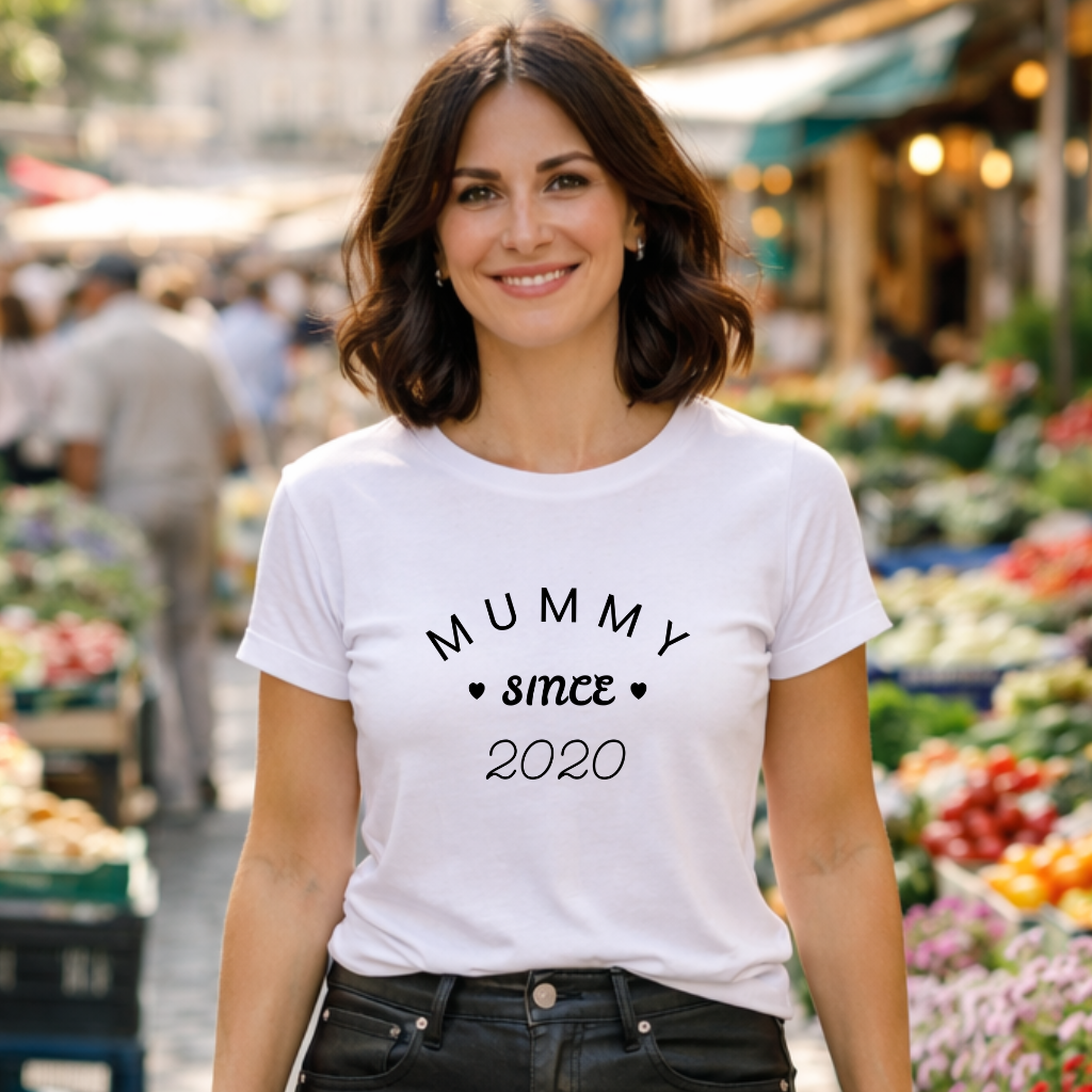 Tshirt femme personnalisable "mummy since..."
