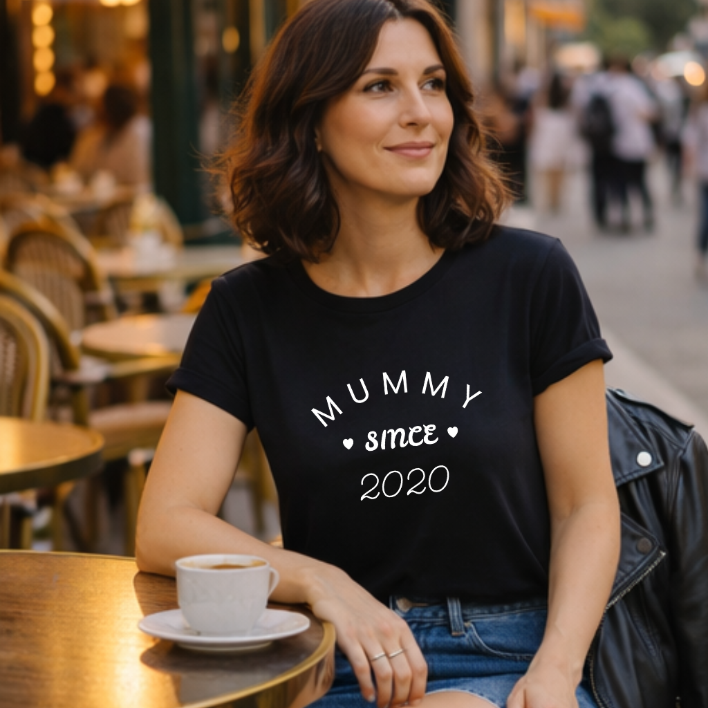 Tshirt femme personnalisable "mummy since..."