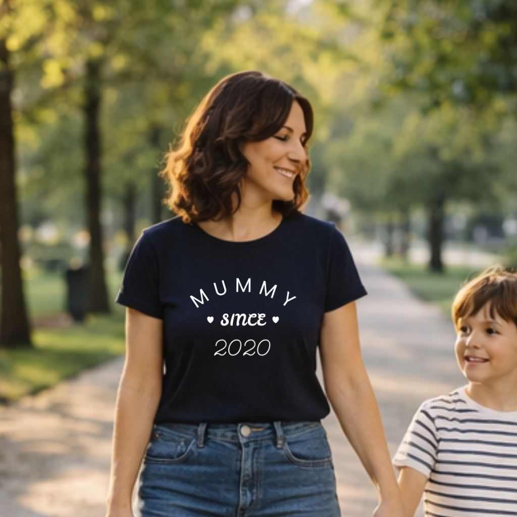 Tshirt femme personnalisable "mummy since..."