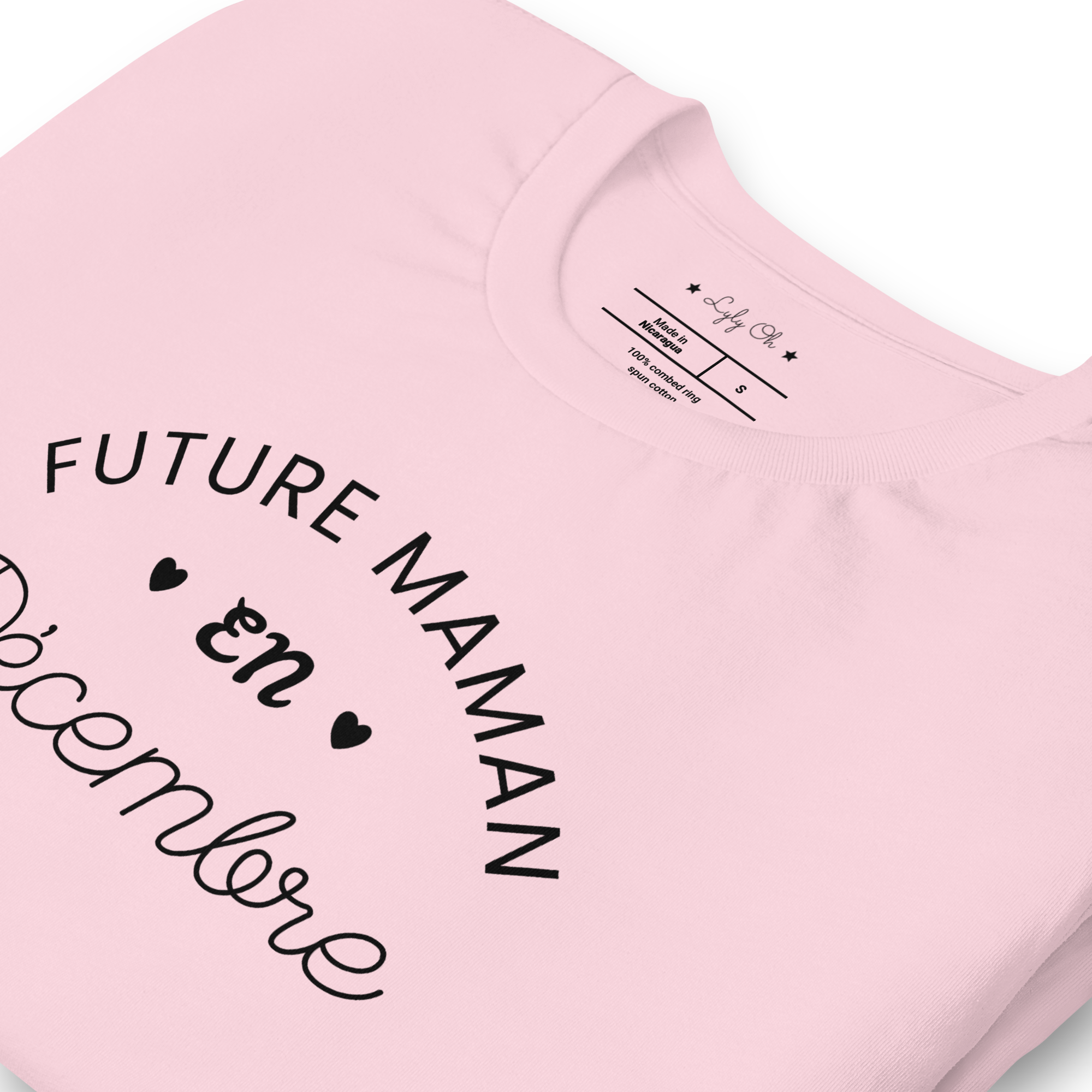 T shirt grossesse "Future maman en DECEMBRE" - version blanc ou rose