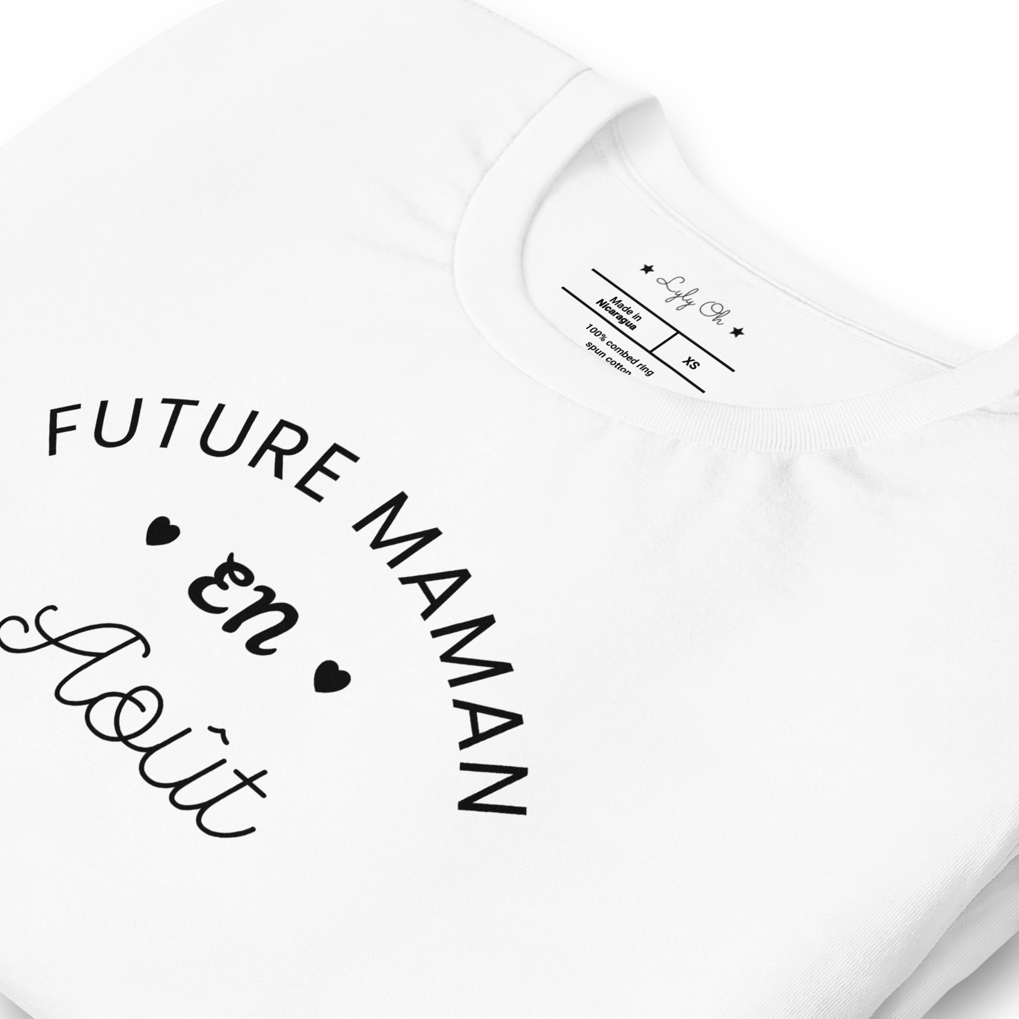 T shirt grossesse "Future maman en AOUT" - version blanc ou rose