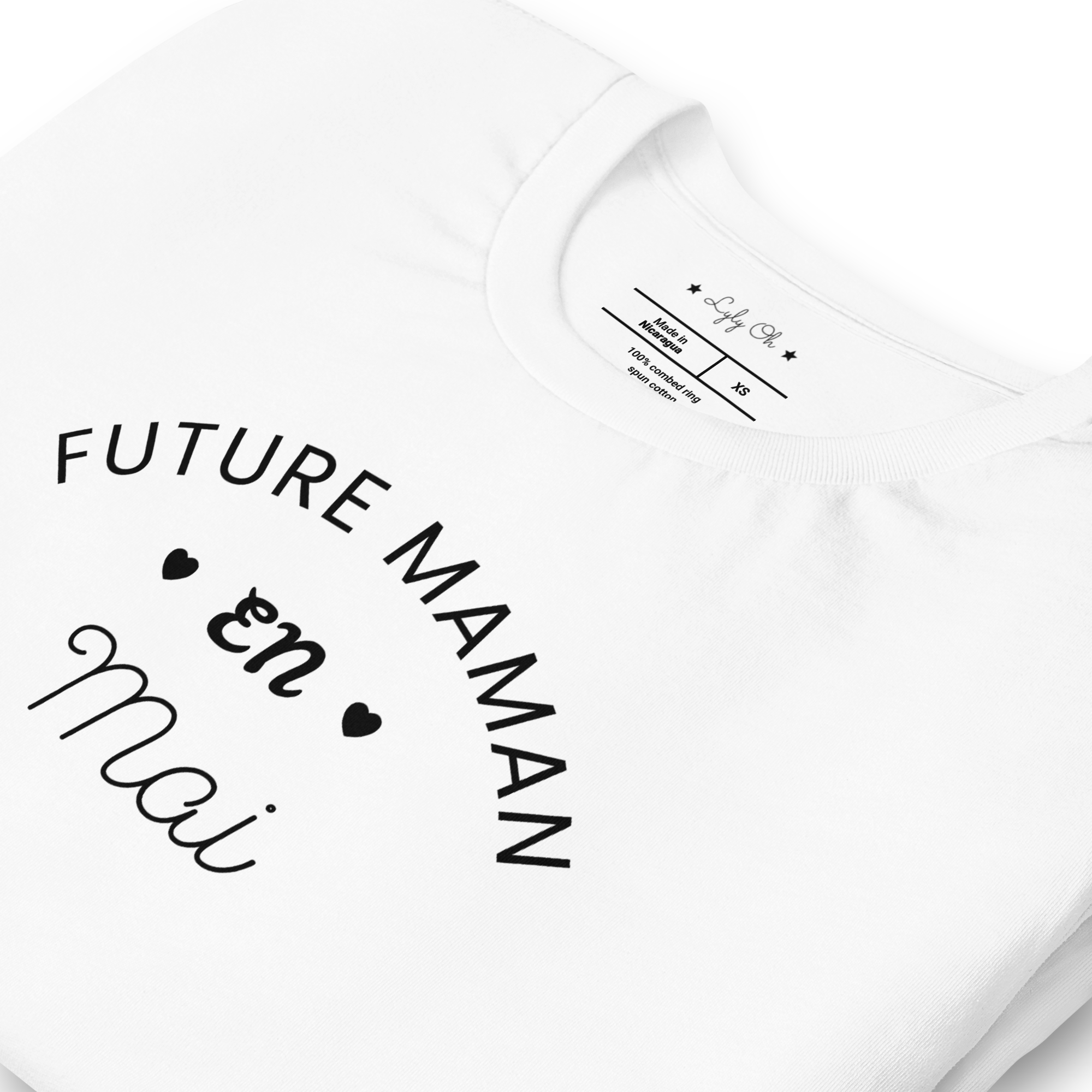 T shirt grossesse "Future maman en MAI" - version blanc ou rose